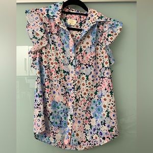 Kate Spade floral short sleeve top